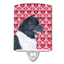 Load image into Gallery viewer, Akita Hearts Love and Valentine's Day Portrait Ceramic Night Light SS4521CNL