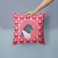 Load image into Gallery viewer, Akita Hearts Love and Valentine's Day Portrait Throw Pillow - 14x14 Decorative Pillow – Art for Your Home &amp; Patio SS4521PW1414