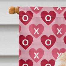 Load image into Gallery viewer, Cocker Spaniel Hearts Love and Valentine's Day Portrait Flag Canvas House Size