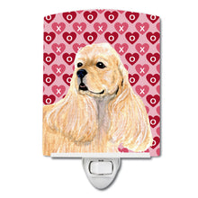 Load image into Gallery viewer, Buff Cocker Spaniel Hearts Love Valentine's Day Ceramic Night Light SS4522CNL