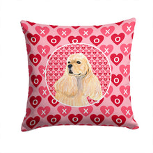 Load image into Gallery viewer, Buff Cocker Spaniel Hearts Love Valentine's Day Throw Pillow - 14x14 Decorative Pillow – Art for Your Home &amp; Patio SS4522PW1414