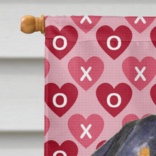 Load image into Gallery viewer, Rottweiler Hearts Love and Valentine's Day Portrait Flag Canvas House Size