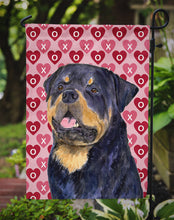 Load image into Gallery viewer, Rottweiler Hearts Love and Valentine's Day Portrait Garden Flag – Decorative Outdoor Yard Flag