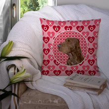 Load image into Gallery viewer, Field Spaniel Hearts Love and Valentine's Day Portrait Throw Pillow - 14x14 Decorative Pillow – Art for Your Home &amp; Patio SS4525PW1414