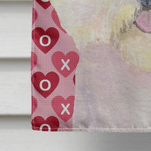 Load image into Gallery viewer, Bichon Frise Hearts Love and Valentine's Day Portrait Flag Canvas House Size