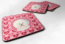 Load image into Gallery viewer, Bichon Frise  Coasters - Set of 4 Lightweight Foam, Absorbent Drink Coasters