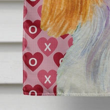 Load image into Gallery viewer, Cavalier Spaniel Hearts Love and Valentine's Day  Flag Canvas House Size
