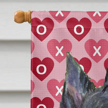 Load image into Gallery viewer, Scottish Terrier Hearts Love and Valentine's Day  Flag Canvas House Size