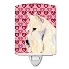 Load image into Gallery viewer, Scottish Terrier Hearts Love Valentine's Day Portrait Ceramic Night Light SS4530CNL