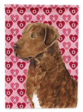 Load image into Gallery viewer, Chesapeake Bay Retriever Hearts Love and Valentine's Day  Garden Flag – Decorative Outdoor Yard Flag