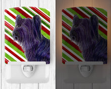 Load image into Gallery viewer, Skye Terrier Candy Cane Holiday Christmas Ceramic Night Light SS4532CNL