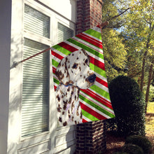 Load image into Gallery viewer, Dalmatian Candy Cane Holiday Christmas Flag Canvas House Size