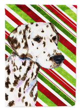 Load image into Gallery viewer, Dalmatian Candy Cane Holiday Christmas Flag Canvas House Size