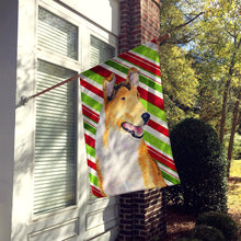Load image into Gallery viewer, Collie Smooth Candy Cane Holiday Christmas Flag Canvas House Size