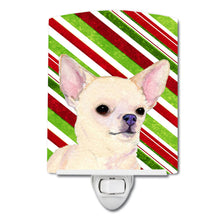 Load image into Gallery viewer, Chihuahua Candy Cane Holiday Christmas Ceramic Night Light SS4541CNL