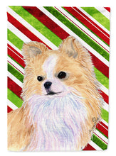 Load image into Gallery viewer, Chihuahua Candy Cane Holiday Christmas Flag Canvas House Size