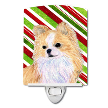 Load image into Gallery viewer, Chihuahua Candy Cane Holiday Christmas Ceramic Night Light SS4542CNL
