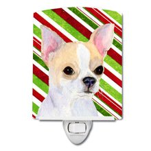 Load image into Gallery viewer, Chihuahua Candy Cane Holiday Christmas Ceramic Night Light SS4543CNL
