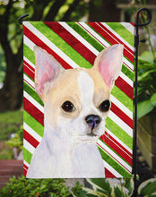 Load image into Gallery viewer, Chihuahua Candy Cane Holiday Christmas Garden Flag – Decorative Outdoor Yard Flag