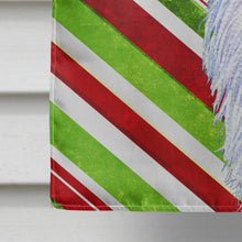 Load image into Gallery viewer, Borzoi Candy Cane Holiday Christmas Flag Canvas House Size