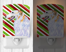 Load image into Gallery viewer, Borzoi Candy Cane Holiday Christmas Ceramic Night Light SS4544CNL