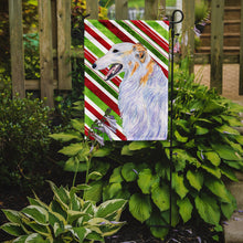 Load image into Gallery viewer, Borzoi Candy Cane Holiday Christmas Garden Flag – Decorative Outdoor Yard Flag