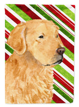 Load image into Gallery viewer, Golden Retriever Candy Cane Holiday Christmas Garden Flag – Decorative Outdoor Yard Flag
