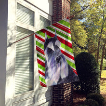 Load image into Gallery viewer, Schnauzer Candy Cane Holiday Christmas Flag Canvas House Size