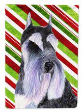 Load image into Gallery viewer, Schnauzer Candy Cane Holiday Christmas Flag Canvas House Size