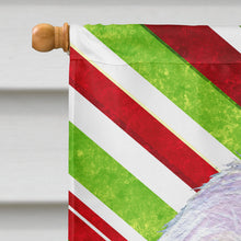 Load image into Gallery viewer, Maltese Candy Cane Holiday Christmas Flag Canvas House Size