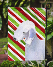 Load image into Gallery viewer, Bedlington Terrier Candy Cane Holiday Christmas Garden Flag – Decorative Outdoor Yard Flag