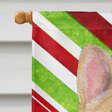 Load image into Gallery viewer, French Bulldog Candy Cane Holiday Christmas Flag Canvas House Size