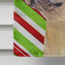 Load image into Gallery viewer, French Bulldog Candy Cane Holiday Christmas Flag Canvas House Size