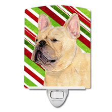 Load image into Gallery viewer, French Bulldog Candy Cane Holiday Christmas Ceramic Night Light SS4554CNL