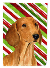 Load image into Gallery viewer, Dachshund Candy Cane Holiday Christmas Flag Canvas House Size