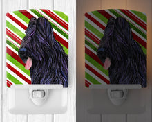 Load image into Gallery viewer, Briard Candy Cane Holiday Christmas Ceramic Night Light SS4558CNL