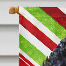 Load image into Gallery viewer, Portuguese Water Dog Candy Cane Holiday Christmas Flag Canvas House Size