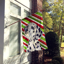 Load image into Gallery viewer, Dalmatian Candy Cane Holiday Christmas Flag Canvas House Size