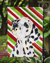 Load image into Gallery viewer, Dalmatian Candy Cane Holiday Christmas Garden Flag – Decorative Outdoor Yard Flag