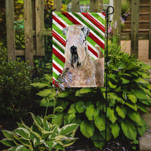 Load image into Gallery viewer, Wheaten Terrier Soft Coated Candy Cane Holiday Christmas Garden Flag – Decorative Outdoor Yard Flag