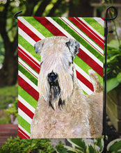 Load image into Gallery viewer, Wheaten Terrier Soft Coated Candy Cane Holiday Christmas Garden Flag – Decorative Outdoor Yard Flag