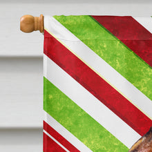 Load image into Gallery viewer, Brussels Griffon Candy Cane Holiday Christmas Flag Canvas House Size
