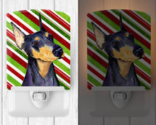 Load image into Gallery viewer, Doberman Candy Cane Holiday Christmas Ceramic Night Light SS4564CNL