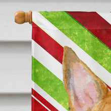 Load image into Gallery viewer, Bull Terrier Candy Cane Holiday Christmas Flag Canvas House Size