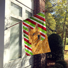 Load image into Gallery viewer, Norwich Terrier Candy Cane Holiday Christmas Flag Canvas House Size