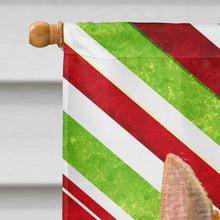 Load image into Gallery viewer, Norwich Terrier Candy Cane Holiday Christmas Flag Canvas House Size