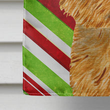 Load image into Gallery viewer, Norwich Terrier Candy Cane Holiday Christmas Flag Canvas House Size