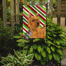 Load image into Gallery viewer, Norwich Terrier Candy Cane Holiday Christmas Garden Flag – Decorative Outdoor Yard Flag