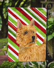 Load image into Gallery viewer, Norwich Terrier Candy Cane Holiday Christmas Garden Flag – Decorative Outdoor Yard Flag