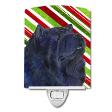 Load image into Gallery viewer, Chow Chow Candy Cane Holiday Christmas Ceramic Night Light SS4570CNL